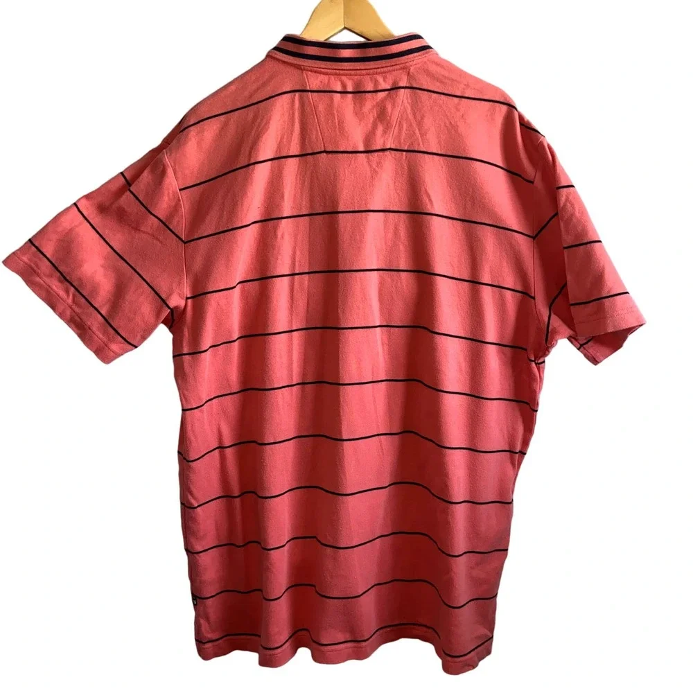 Nautica Polo Shirt Mens Size XXL Striped Coral Color *